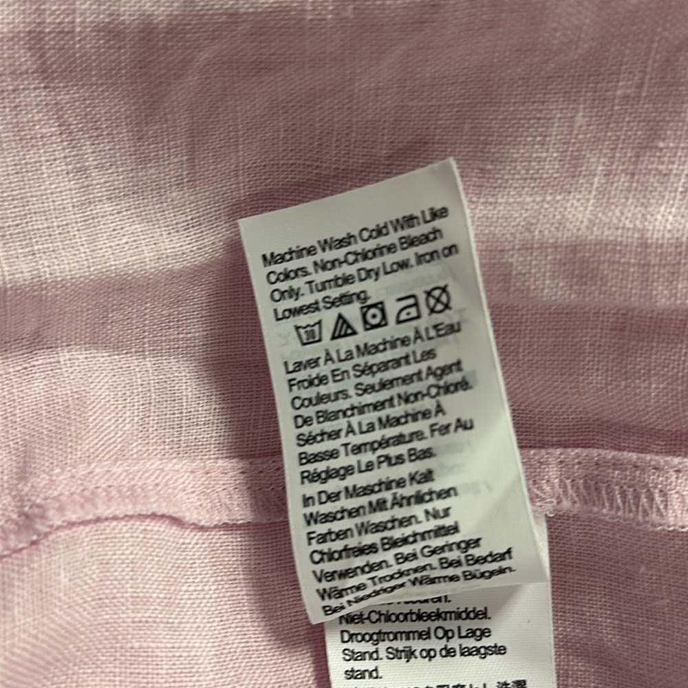 NWT J. Crew Strapless Smocked Linen Dress Lavender Large Resortwear Preppy Chic - Picture 14 of 14